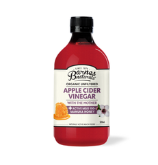 [Barnes Naturals] Giấm Táo Tonic Hữu Cơ Với Giấm Cái- Apple Cider Vinegar Tonic With Mother [Xanh Suốt]