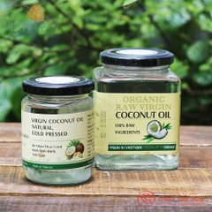 [Nhân Thùy]  Dầu Dừa Ép Lạnh Nhân Thùy- Virgin Coconut Oil- Natural, Cold Pressed [Xanh Suốt]