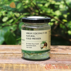 [Nhân Thùy]  Dầu Dừa Ép Lạnh Nhân Thùy- Virgin Coconut Oil- Natural, Cold Pressed [Xanh Suốt]