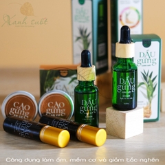 [Nuna] Cao Gừng & Dầu Gừng- Làm Ấm, Mềm Cơ, Chống Tắc Nghẽn- Thơm Tự Nhiên, Thư Thái-  Ginger Balm And Oil [Xanh Suốt]