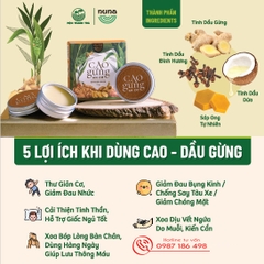 [Nuna] Cao Gừng & Dầu Gừng- Làm Ấm, Mềm Cơ, Chống Tắc Nghẽn- Thơm Tự Nhiên, Thư Thái-  Ginger Balm And Oil [Xanh Suốt]