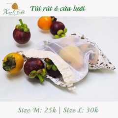 Túi vải rút cửa sổ dạng lưới - size L - Nhỏ gọn, tiện lợi và thời trang