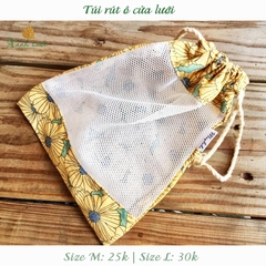 Túi vải rút cửa sổ dạng lưới - size M - Nhỏ gọn, tiện lợi và thời trang