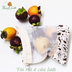 Túi vải rút cửa sổ dạng lưới - size M - Nhỏ gọn, tiện lợi và thời trang