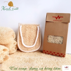 [Vi Lâm] Túi Soap Xơ Mướp- Soap Loofar Bath [Xanh Suốt]