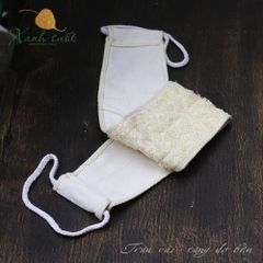 [Vi Lâm] Dây Chà Lưng Xơ Mướp- Kỳ Thích, Loại Bỏ Mụn Và Massage - NATURAL LOOFAR BACK SCRUBBER & SHOWER TRAP [Xanh Suốt]