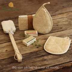 [Vi Lâm] Bông Tắm Xơ Mướp- Loofah Bath Sponge [Xanh Suốt]