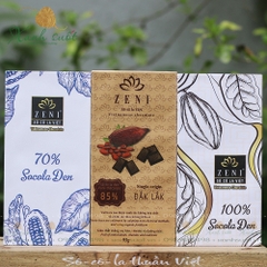 [Zeni] Socola Đen- Vietnamese Dark Chocolate- Thuần Việt, Không Hóa Chất, Hương Liệu [Xanh Suốt]