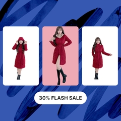G9160 Áo Khoác Phao Nữ Siêu Nhẹ Dáng Dài Qua Gối Dày Ấm