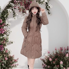 G9263 Áo Phao Dáng Dài Nữ Siêu Nhẹ Dày Ấm Thời Trang