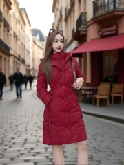 G9372 Áo Phao Nữ Dáng Dài Siêu Nhẹ Dày Ấm Thời Trang