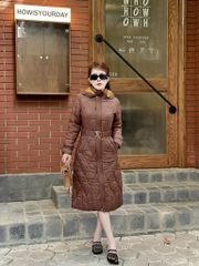 G9107 Áo Phao Nữ Dáng Dài Siêu Nhẹ Dày Ấm Thời Trang