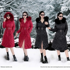 G9276 Áo Phao Nữ Dáng Dài Qua Gối Siêu Nhẹ Dày Ấm Thời Trang