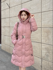 G93460 Áo Phao Nữ Dáng Dài Siêu Nhẹ Dày Ấm Thời Trang