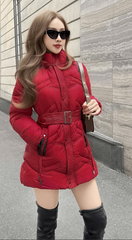 G9376 Áo Phao Nữ Dáng Dài Siêu Nhẹ Dày Ấm Thời Trang