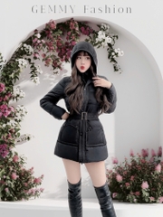 G9265 Áo Khoác Phao Nữ Dáng Lỡ Siêu Nhẹ Dày Ấm Thời Trang.