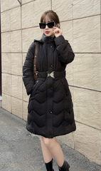 G93460 Áo Phao Nữ Dáng Dài Siêu Nhẹ Dày Ấm Thời Trang