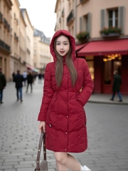G9372 Áo Phao Nữ Dáng Dài Siêu Nhẹ Dày Ấm Thời Trang
