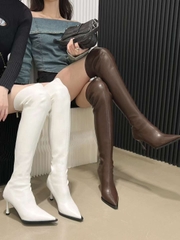 G001 (Bốt) Boots Đùi Nữ Trên Gối Gót Nhọn Hàng Đẹp Thời Trang