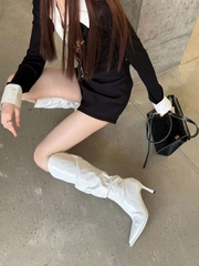 G003 (Bốt) Boots Cổ Cao Nữ Dưới Gối Gót Nhọn Hàng Đẹp Thời Trang