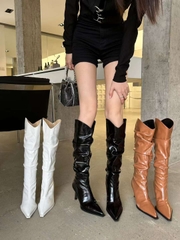G003 (Bốt) Boots Cổ Cao Nữ Dưới Gối Gót Nhọn Hàng Đẹp Thời Trang