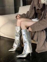 G002 (Bốt) Boots Cổ Cao Nữ Dưới Gối Gót Nhọn Đẹp Thời Trang