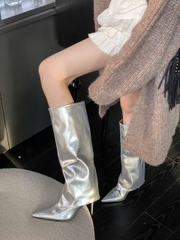 G002 (Bốt) Boots Cổ Cao Nữ Dưới Gối Gót Nhọn Đẹp Thời Trang