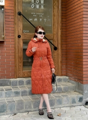 G9107 Áo Phao Nữ Dáng Dài Siêu Nhẹ Dày Ấm Thời Trang