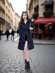 G9372 Áo Phao Nữ Dáng Dài Siêu Nhẹ Dày Ấm Thời Trang