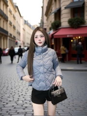 G9324 Áo Khoác Phao Nữ Siêu Nhẹ Dày Ấm Thời Trang