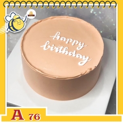 Bánh kem sinh nhật đơn giản A76 nền nâu đất trầm tính không gây sự chú ý