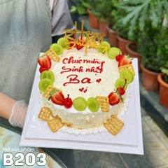 Bánh kem bắp B203 Mix hoa quả và bánh quy giòn