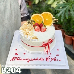 Bánh kem bắp B204 thắt nơ đỏ sang chảnh