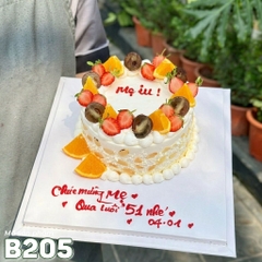 Bánh kem bắp B205 trái cây tổng hợp cao cấp