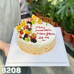 Bánh kem bắp B208 hạnh nhân phủ tràn trái cây