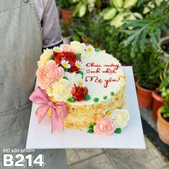 Bánh kem bắp B214 vườn hoa hồng kem bơ thanh lịch tặng Mẹ