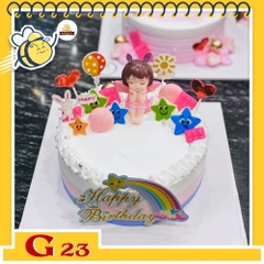 Bánh kem bé gái G23 phụ kiện bé yêu