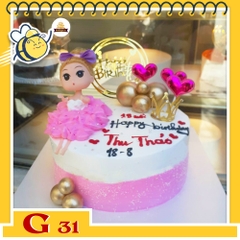Bánh kem bé gái G31 búp bê biết bay