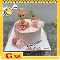 Bánh kem bé gái G38 búp bê dịu dàng nàng thơ