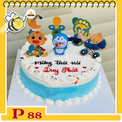Bánh kem bé trai P88 phụ kiện doraemon ngộ nghĩnh