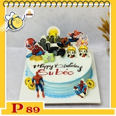 Bánh kem bé trai P89 người nhện và phụ kiện dễ thương