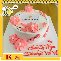 Bánh kem công ty tặng khách hàng K21