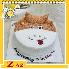 Bánh kem vẽ hình dễ thương Z42 con trâu