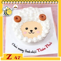 Bánh kem vẽ hình dễ thương Z47 con cừu