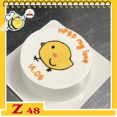 Bánh kem vẽ hình dễ thương Z48 con vịt nhỏ xinh