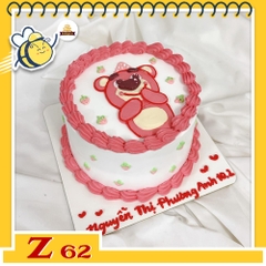 Bánh kem vẽ hình dễ thương Z62 con gấu dâu lotso