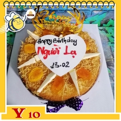 Bánh bông lan trứng muối sinh nhật Y10 kiểu đơn giản đẹp nhưng vẫn bao ngon