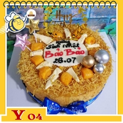 Bánh bông lan trứng muối sinh nhật Y04 nhiều topping ngon thơm tuyệt vời