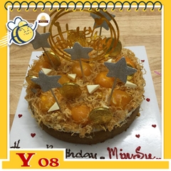 Bánh bông lan trứng muối sinh nhật Y08 phong cách ngôi sao tỏa sáng