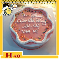 Bánh kem phụ nữ 20/10 H48 phong cách dễ thương Hàn Quốc ngọt ngào